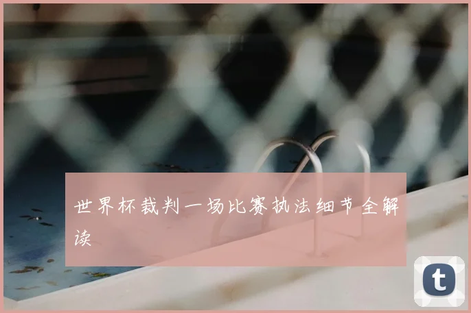 世界杯裁判一场比赛执法细节全解读
